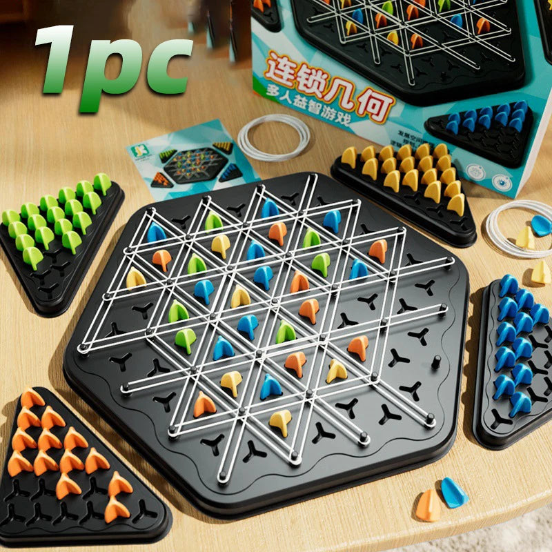 Chain triangle chess, parent-child interactive puzzle board game