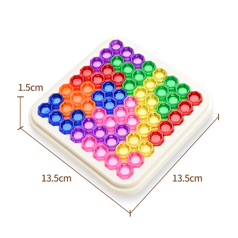 Children's educational puzzle board game geometric puzzle building blocks to exercise logical thinking