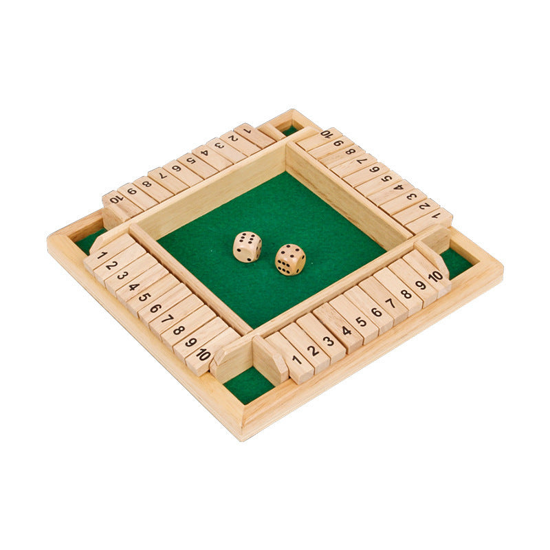 Four-Sided Flip Card Games，Wooden intelligence digital toys