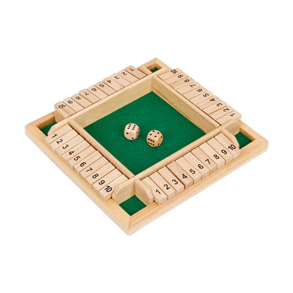 Four-Sided Flip Card Games，Wooden intelligence digital toys