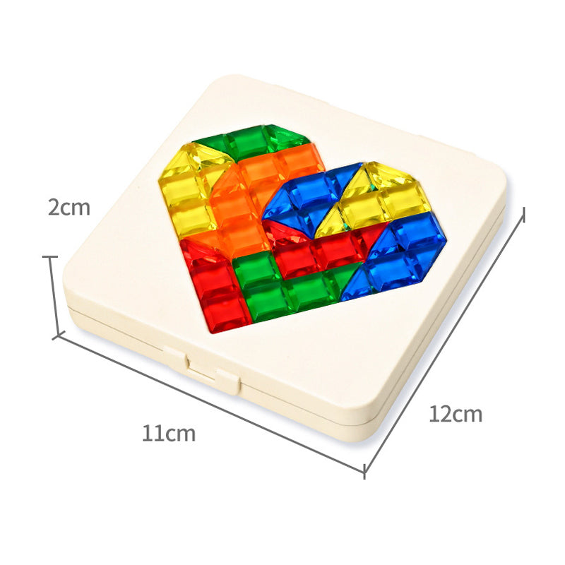 IQ Heart Shaped Jigsaw Puzzle Game 120 Levels Challenge Board Game Children's Intelligence Development Learning Toy