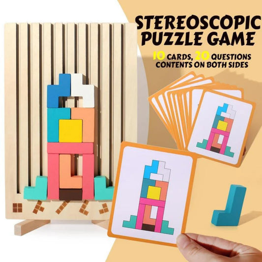 3D Tetris puzzle blocks for infants and toddlers, logic training puzzle toys, parent-child early education educational toys