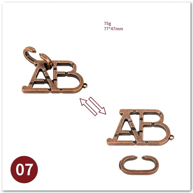 Puzzle Metal Fidget Toys，Alloy intelligence unlocking toys