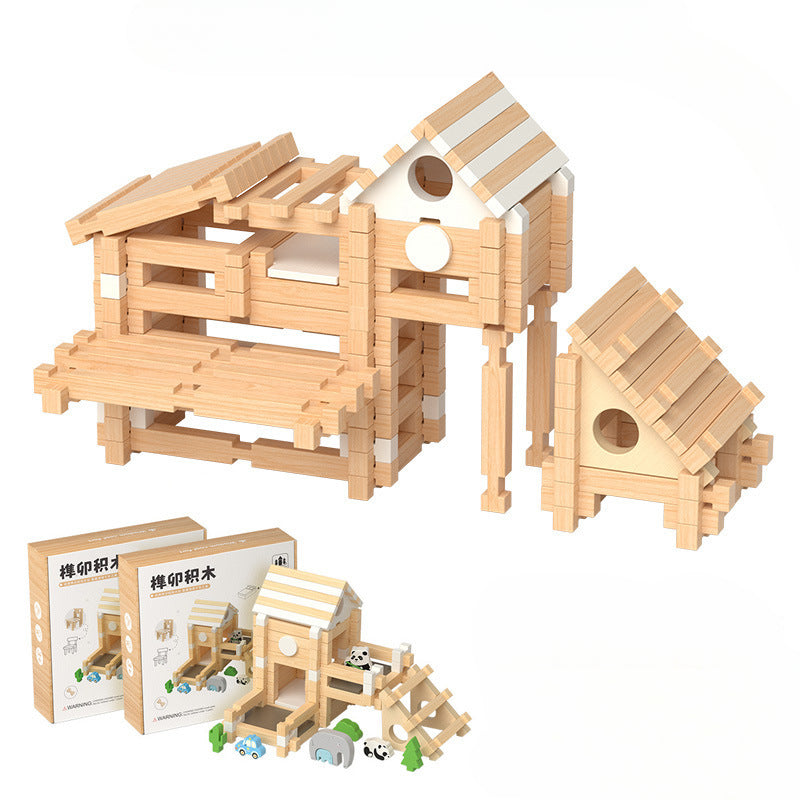 Mortise and tenon building blocks little architect children's educational toys