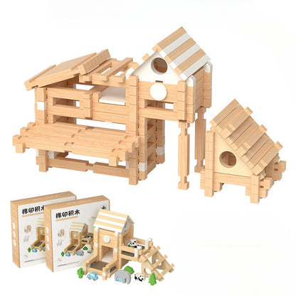 Mortise and tenon building blocks little architect children's educational toys