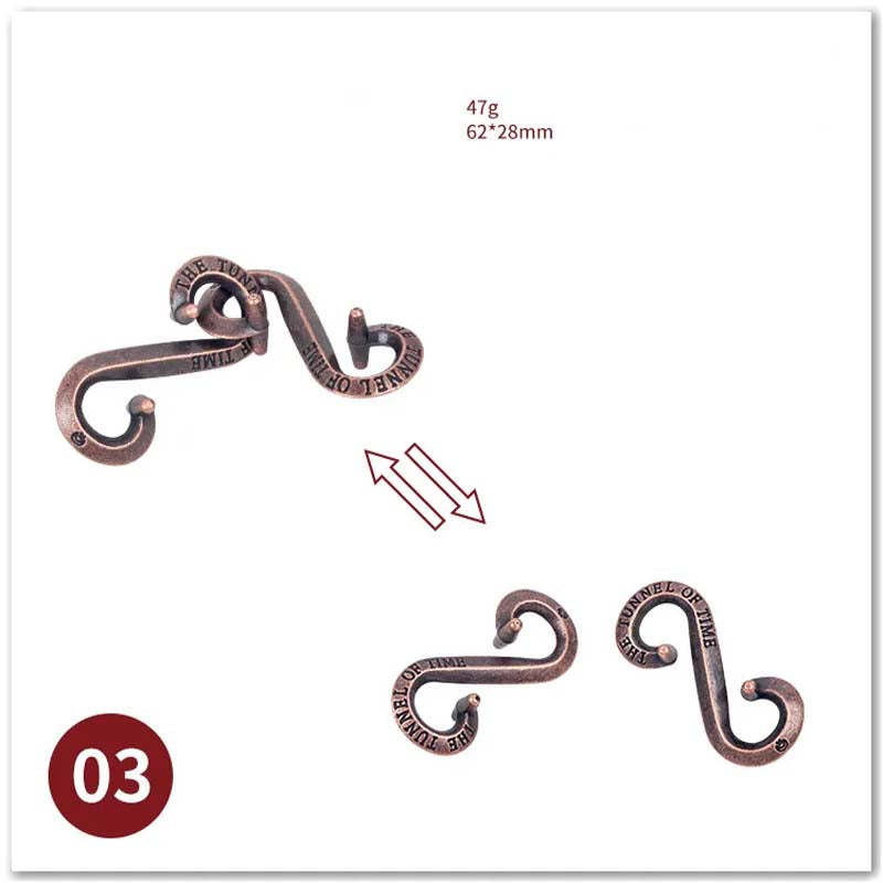 Puzzle Metal Fidget Toys，Alloy intelligence unlocking toys