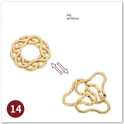 Puzzle Metal Fidget Toys，Alloy intelligence unlocking toys