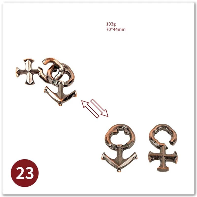 Puzzle Metal Fidget Toys，Alloy intelligence unlocking toys