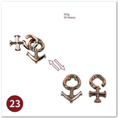 Puzzle Metal Fidget Toys，Alloy intelligence unlocking toys