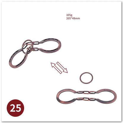 Puzzle Metal Fidget Toys，Alloy intelligence unlocking toys