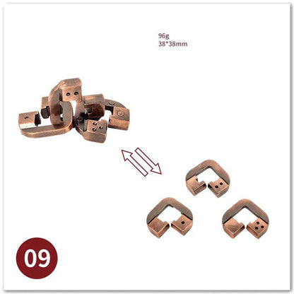 Puzzle Metal Fidget Toys，Alloy intelligence unlocking toys