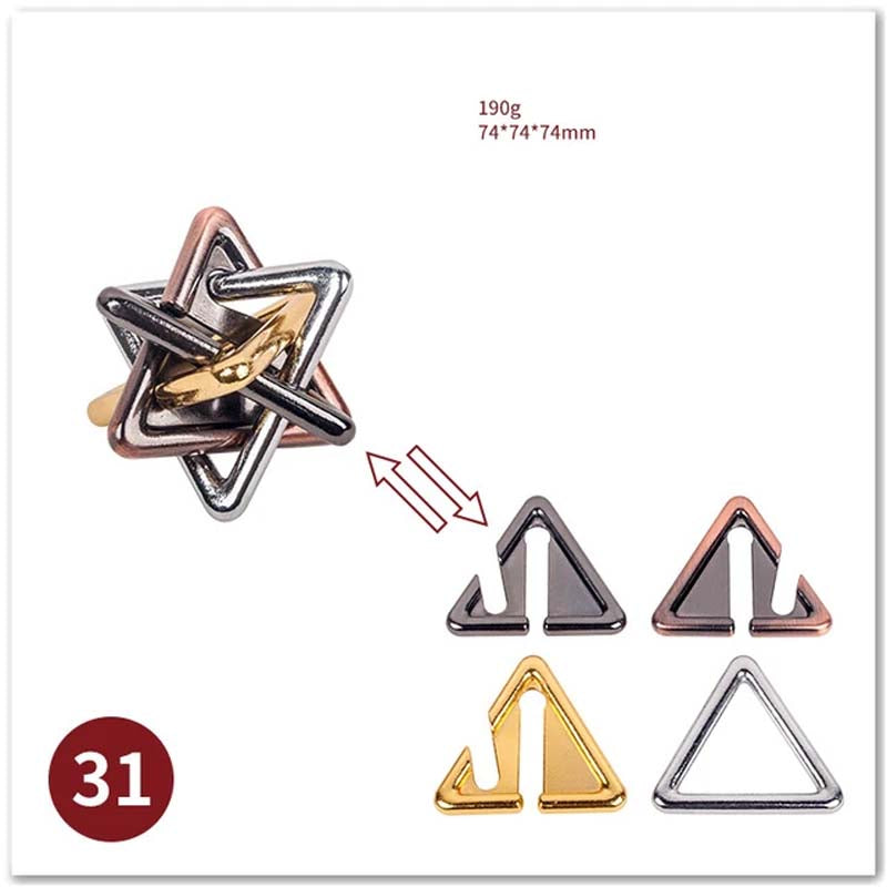 Puzzle Metal Fidget Toys，Alloy intelligence unlocking toys