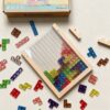 主图3 Wooden 3D Brain Teaser Drop Puzzle – Colorful Grid Logic Toy