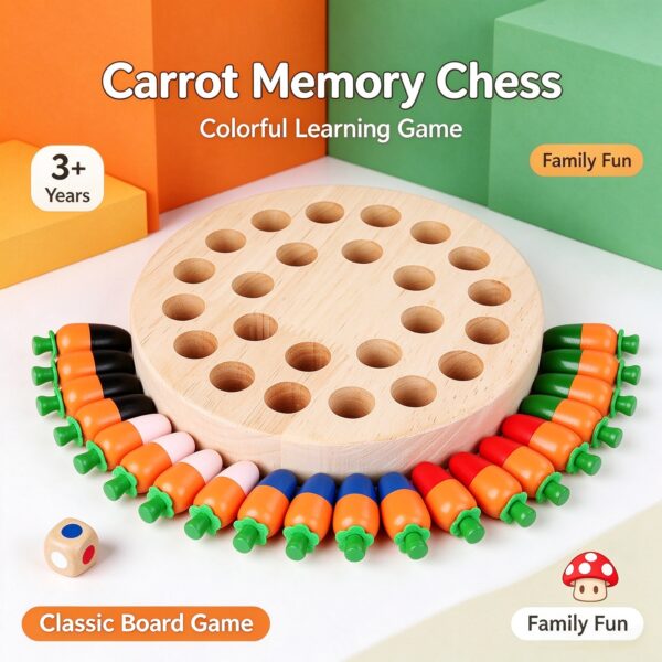 Wooden Mushroom Memory Game